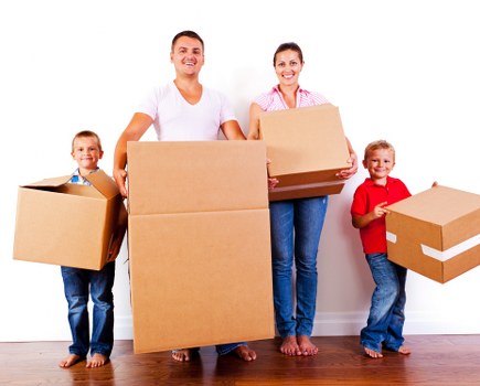 House moving team loading furniture for a Wembley Park home move