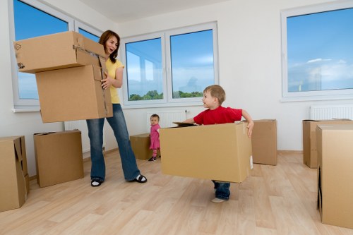 Professional movers completing a careful and controlled move