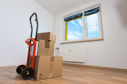 Carrying household items from a flat as part of a Wembley Park man and van service