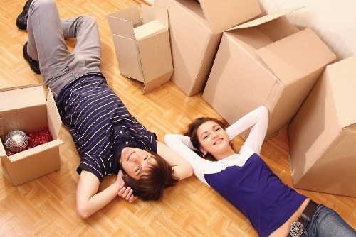Charity donation items prepared during a Wembley Park move