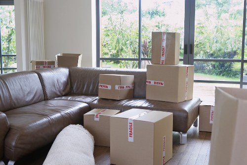 Furniture and boxes being loaded for a move in Wembley Park