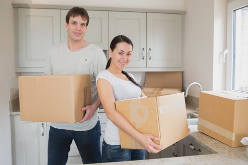 Local movers handling boxes and household items in Wembley Park